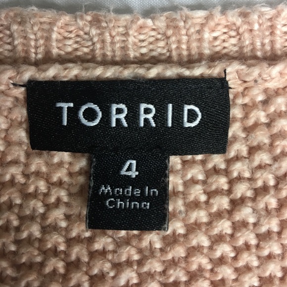 Plus Size 4 Torrid Blush Pink LOVE Knit Sweater - Picture 7 of 8